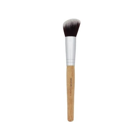 Brocha NaturaSPA biselada de 16,5 cm para colorete, con mango de madera