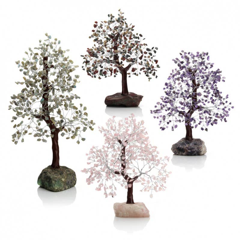 Árbol de 500 chips con base de piedra natural