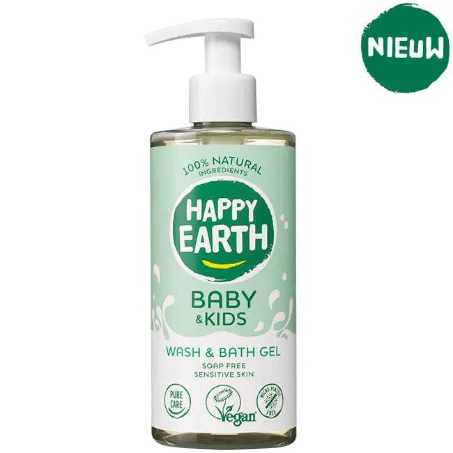 Happy Earth - Gel de Baño y Ducha sin Jabón para Bebés y Niños