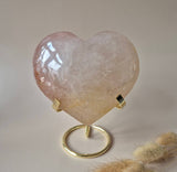 XXL Gran Corazón de Cuarzo de Fuego de Piedra Preciosa -1243 gramos de Cuarzo Hematoide