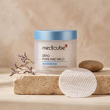 Uso de los discos Medicube Zero Pore Pad Mild sobre la piel