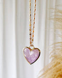 Gemstone heart pendant - Rose Quartz