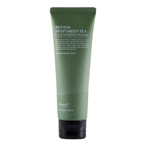 Envase de Benton Deep Green Tea Espuma limpiadora facial 120 g