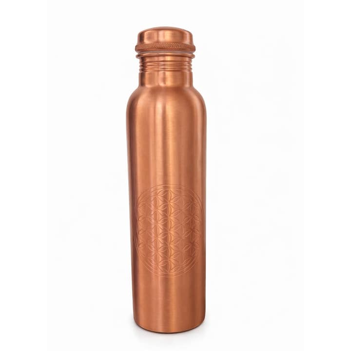 Botella de cobre Flor de la Vida mate 1 L - detalle 2