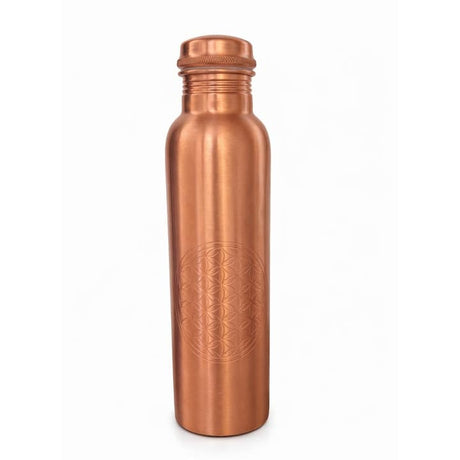 Botella de cobre Flor de la Vida mate 1 L - detalle 2
