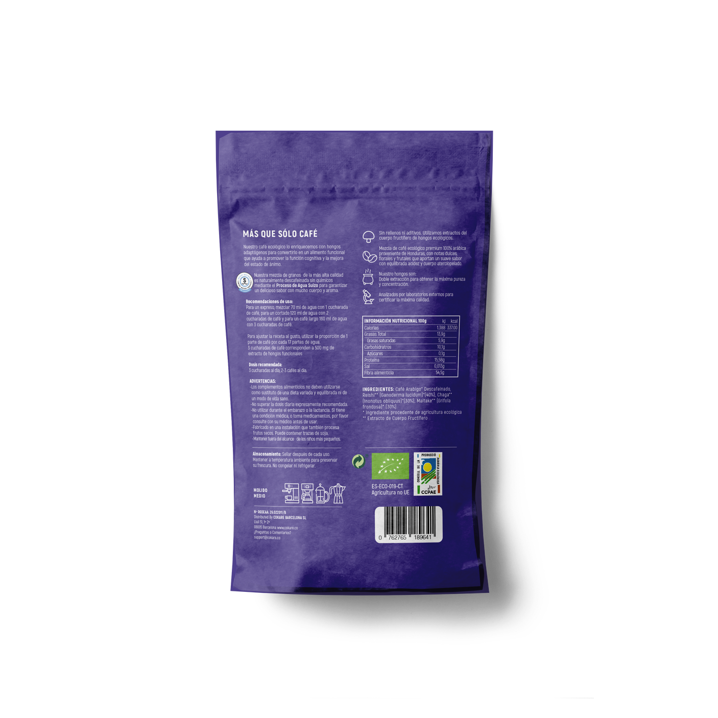 COKARE Conscious care - MOOD MAKER DECAF COFFEE – Organic Swiss water Decaf with Reishi, Chaga &amp; Maitake