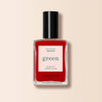 Frasco de esmalte de uñas Manucurist Green color Anémone, un rojo clásico brillante en Biovardi.