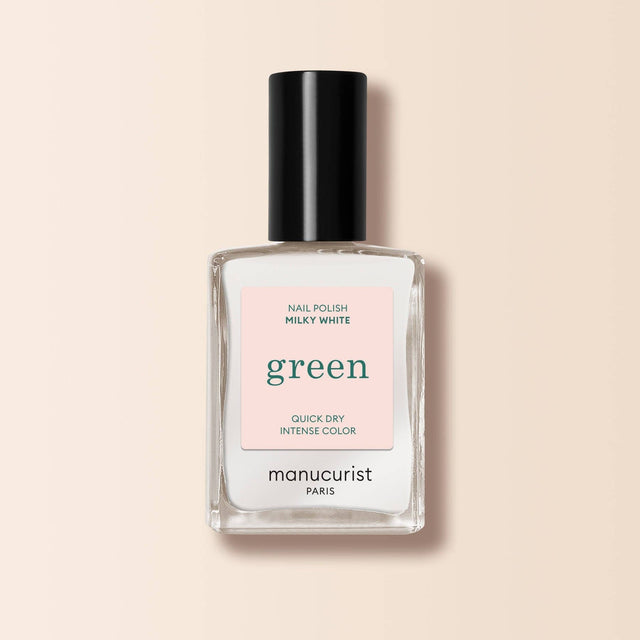 Frasco de esmalte de uñas Manucurist Green color Blanco Lechoso traslúcido en Biovardi.