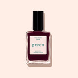 Frasco de esmalte de uñas Manucurist Green color Ciruela, un morado rojizo profundo y elegante en Biovardi.
