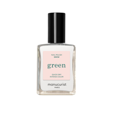 Esmalte de uñas Manucurist Green tono Nieve, blanco puro y opaco 84% natural en Biovardi.