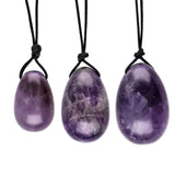 Pack of Amethyst Yoni Eggs with Hole