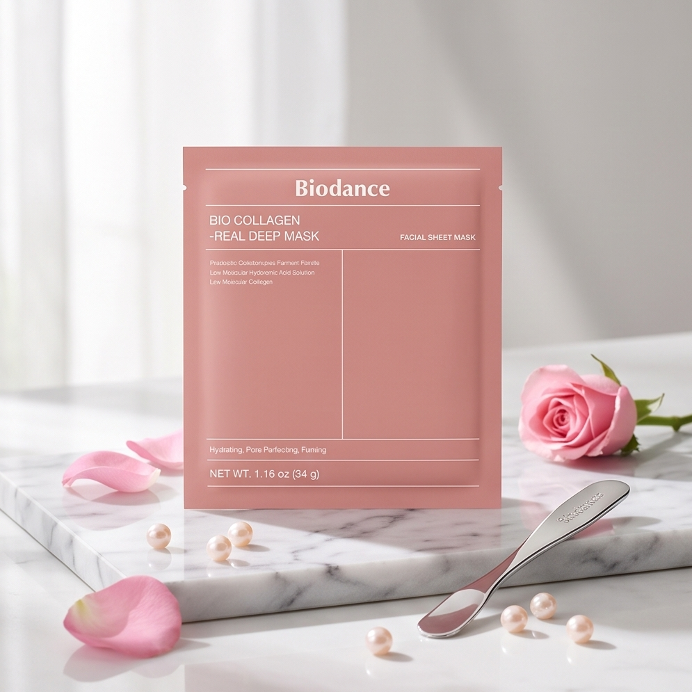 Detalle del envase de la Biodance Bio-Collagen Real Deep Mask