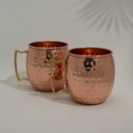 Set de 2 jarras de cobre martillado 470 ml - detalle 2