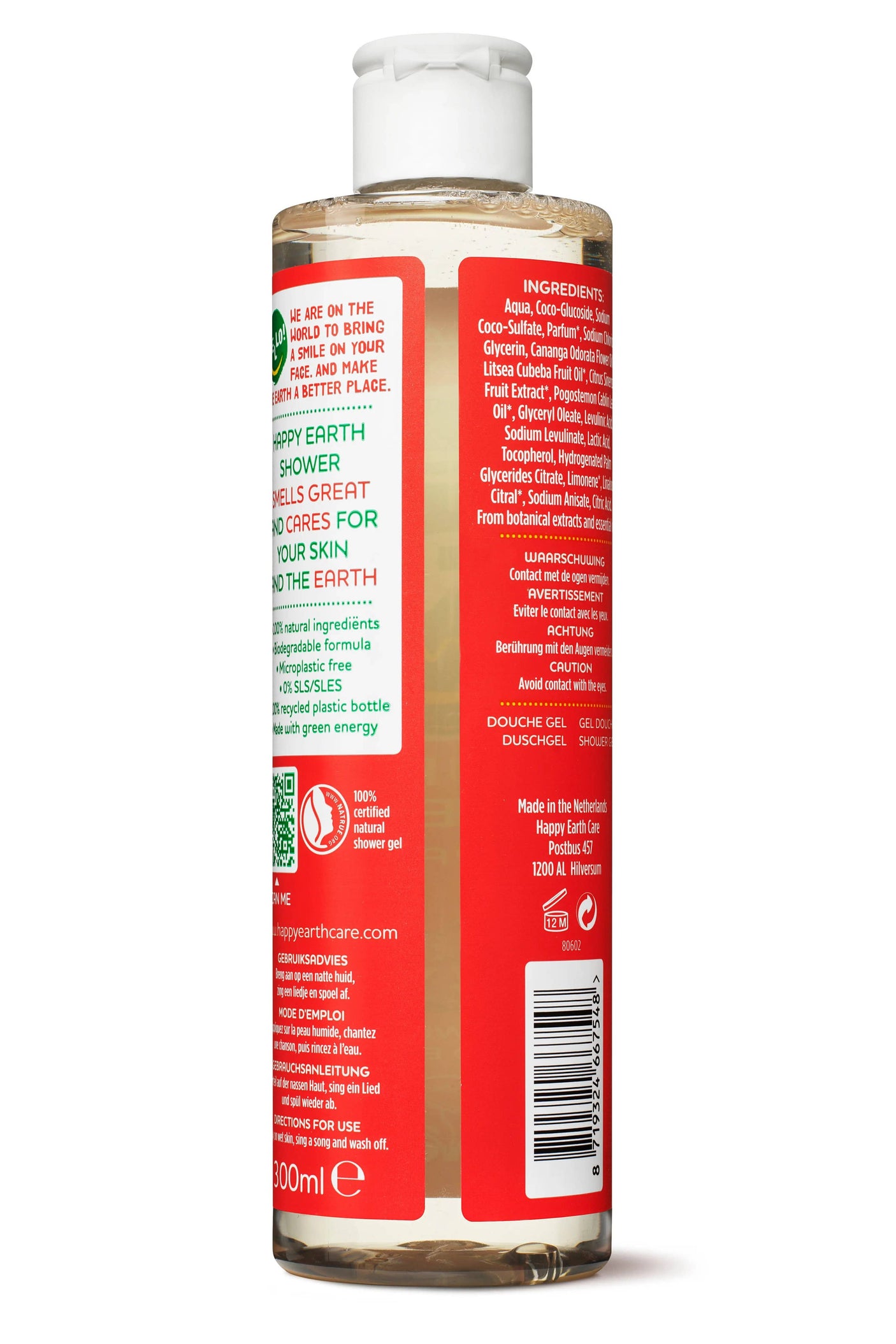 Happy Earth - Gel de Ducha Natural Floral Patchouli