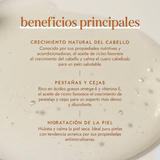 Beneficios del aceite de ricino Fushi: imagen del fabricante traducida al español