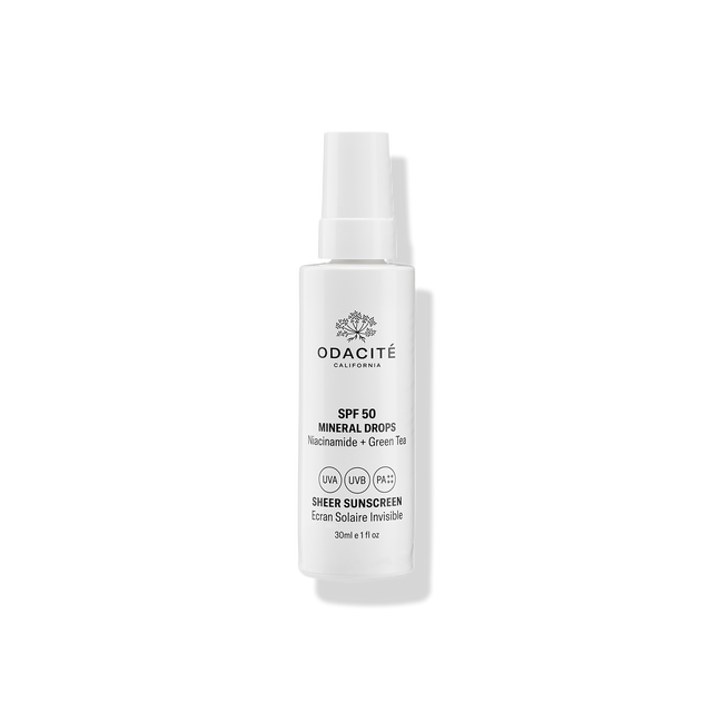 Gotas Minerales SPF 50 Protector Solar Transparente 30 ml Odacité - Protección solar sin residuo blanco | Biovardi