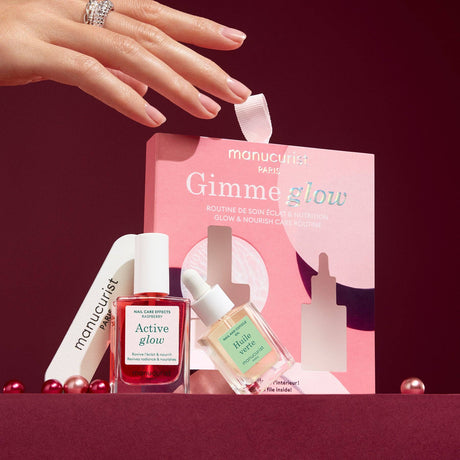 Kit Gimme Glow de Manucurist en Biovardi, set de cuidado con Active Glow, Huile Verte y lima de uñas.