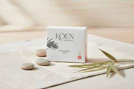 Bálsamo limpiador KI Calm & Clean Balm de KÕEN Japan Beauty, primer paso del ritual de doble limpieza en Biovardi.