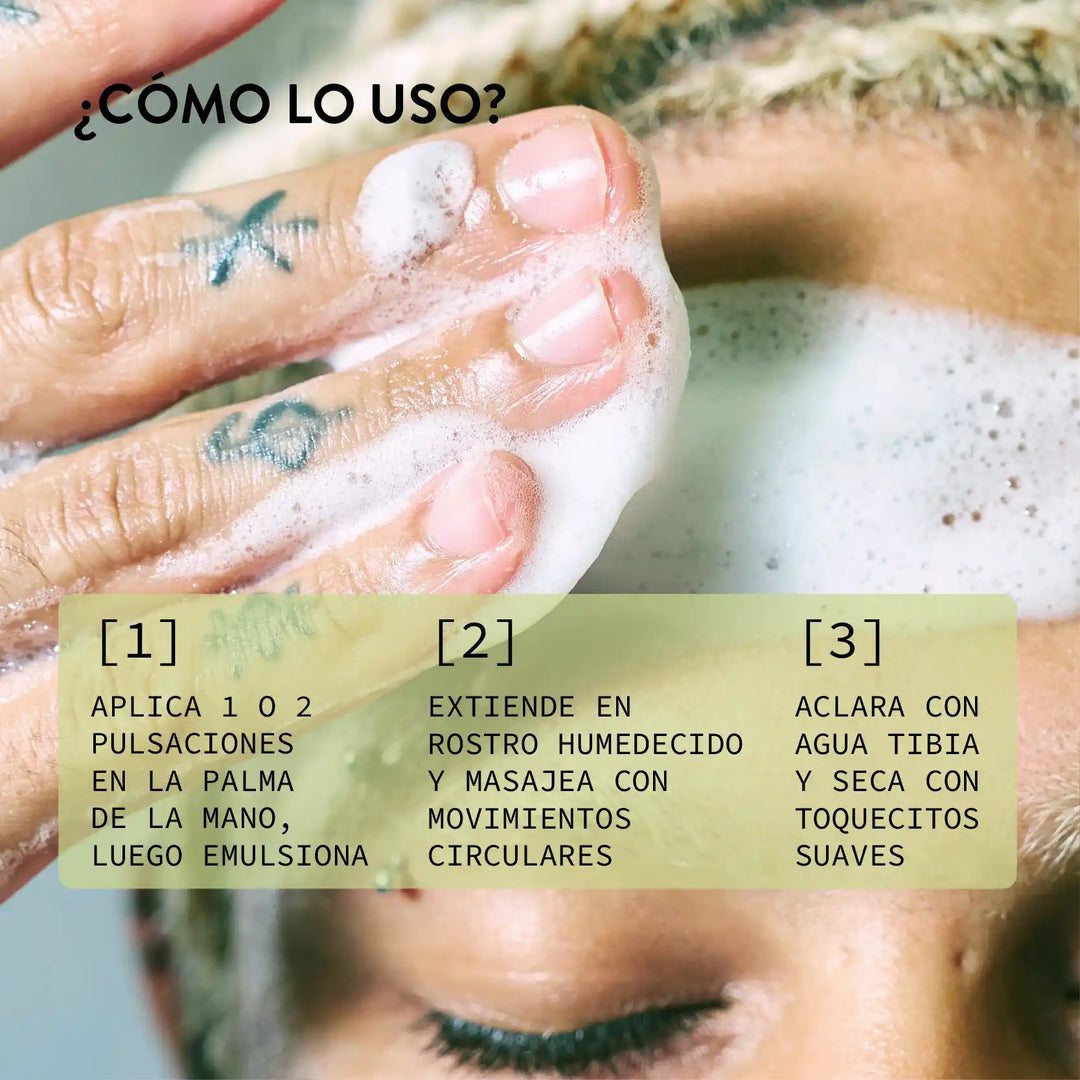 Cómo usar el Limpiador Facial con Prabióticos: 3 pasos para limpieza profunda y suave | Biovardi