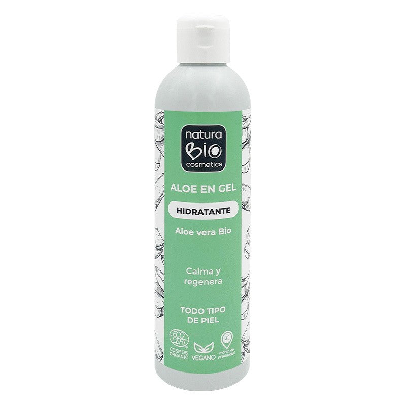 Envase de NaturaBIO Gel hidratante de aloe vera 250 ml