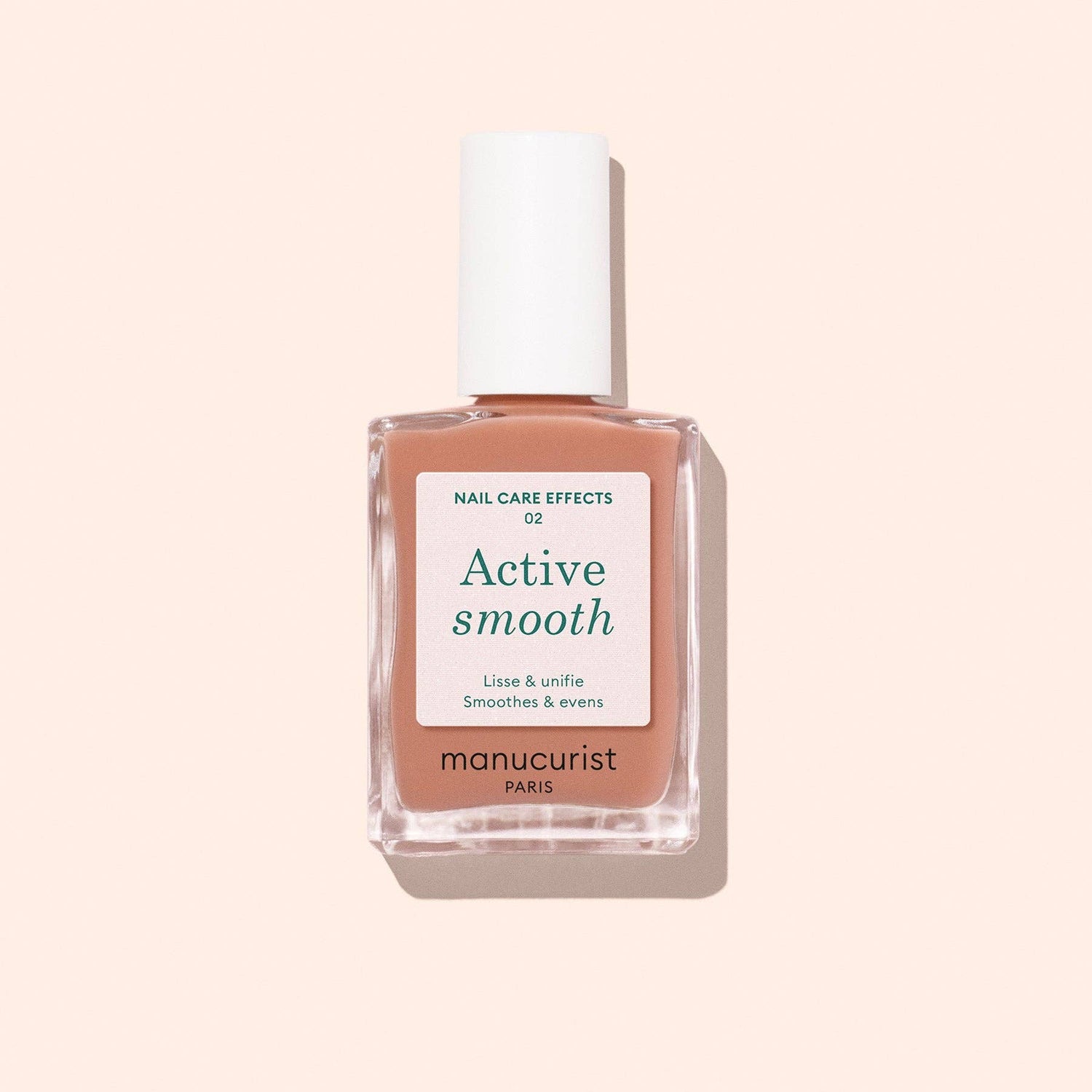 Esmalte alisador Active Smooth 02 de Manucurist para corregir estrías e imperfecciones en Biovardi.