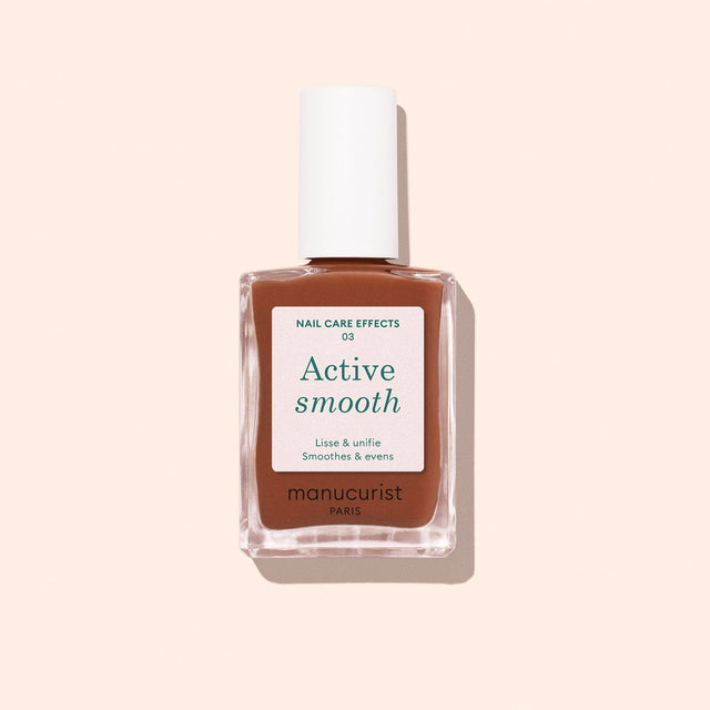 Tratamiento de uñas Active Smooth 03 de Manucurist para alisar estrías con tono rosa en Biovardi.