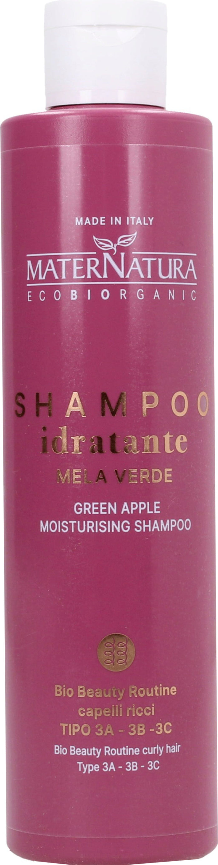 MaterNatura Champú hidratante para rizos Manzana Verde 250 ml