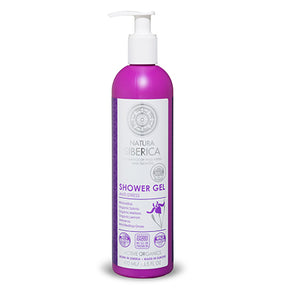 Frasco con dosificador de Natura Siberica Gel de ducha Antiestrés 400 ml