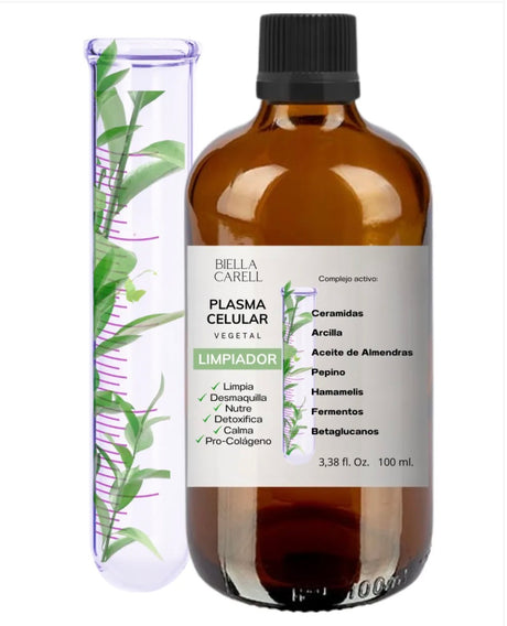 Plasma Celular Limpiador Vegetal 100ml Bella Carell - Limpiador bio con ceramidas, arcilla y probiolóticos | Biovardi