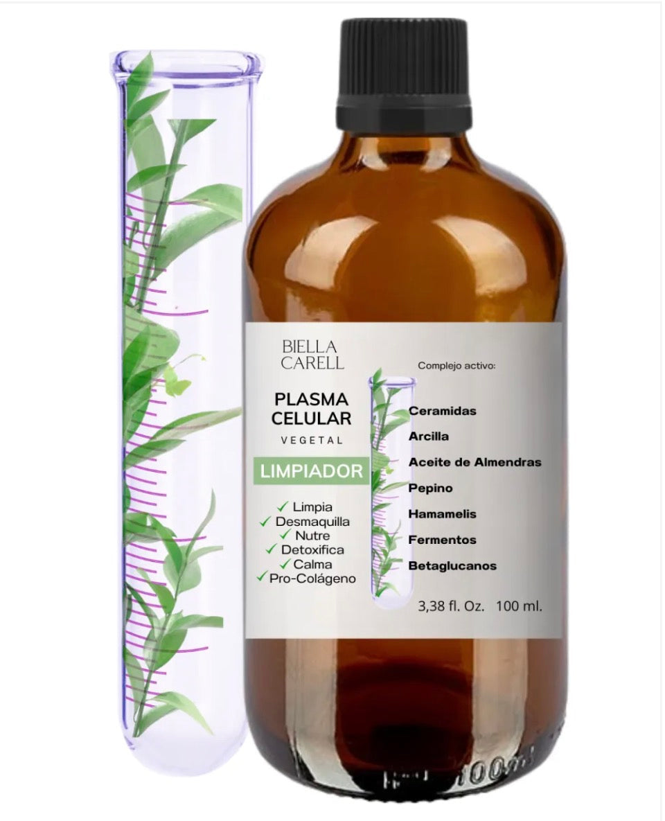 Plasma Celular Limpiador 100 ml, paso de limpieza facial de la rutina sin disruptores endocrinos