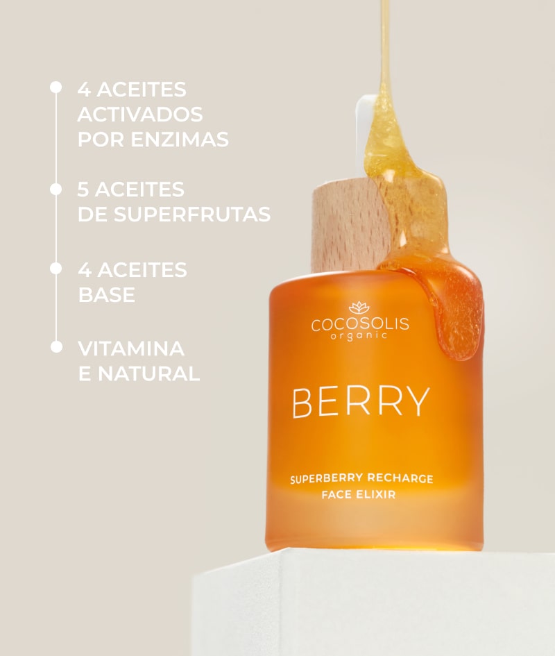 Cocosolis Berry Superberry Recharge Face Elixir - Elixir Facial Revitalizante Orgánico
