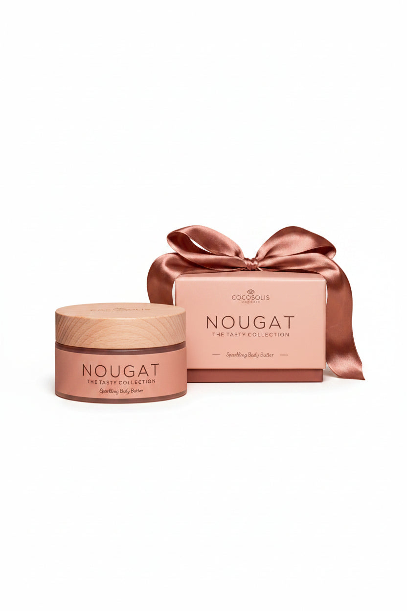 Manteca corporal Cocosolis Nougat Sparkling con efecto shimmer e iluminador