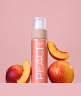 Textura sedosa del aceite bronceador Cocosolis PEACH de melocotón