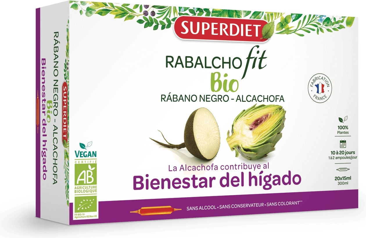 Rabalchofit 20 Ampollas para la salud del hígado