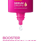Gota de sérum saliendo del aplicador del Booster Perfeccionador Weleda de 30 ml