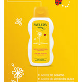 Leche corporal de caléndula Weleda de 200 ml con aceites de sésamo y almendra destacados
