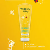 Tubo de champú y gel de ducha de caléndula Weleda de 200 ml