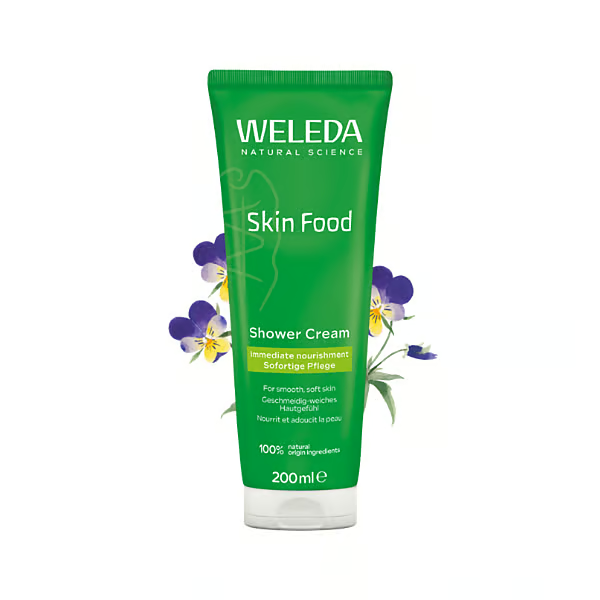 Envase de Weleda Skin Food Gel de ducha cremoso 200 ml