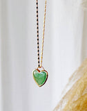 Gemstone heart pendant - Aventurine