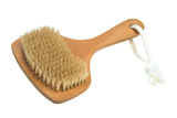 Croll & Denecke Wooden Body Brush with Short Handle, Dry Brush for Shower, Bath and Wellness