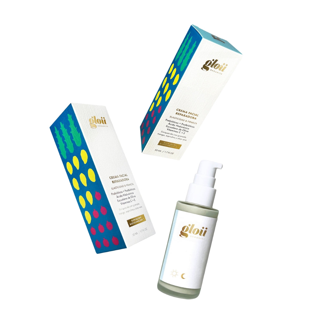 Crema hidratante facial reparadora con ácido hilaurónico y vitamina C 50 ml